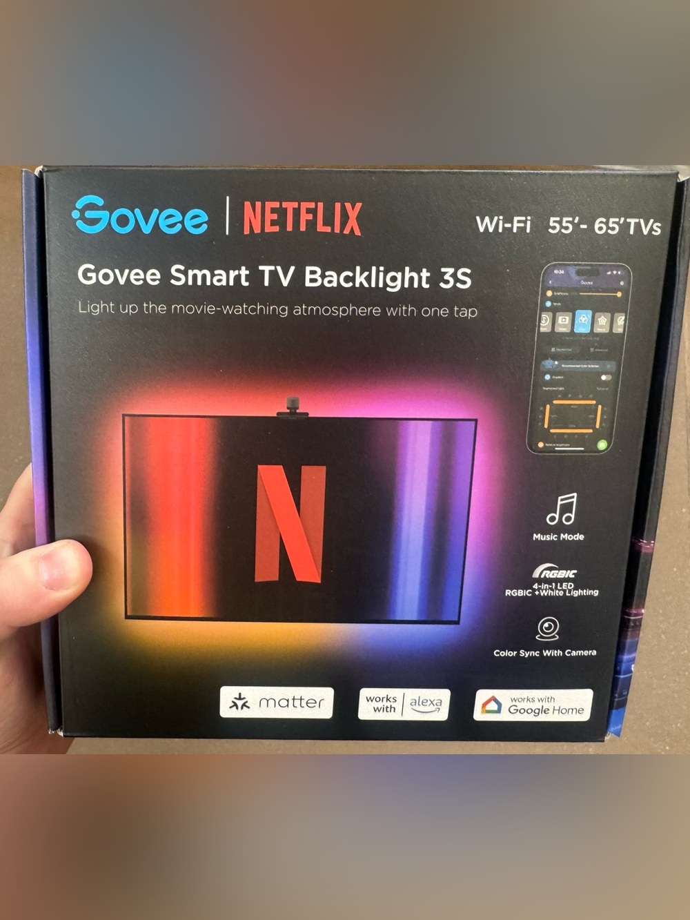 Govee Smart TV Backlight 3S LED Strip - Black